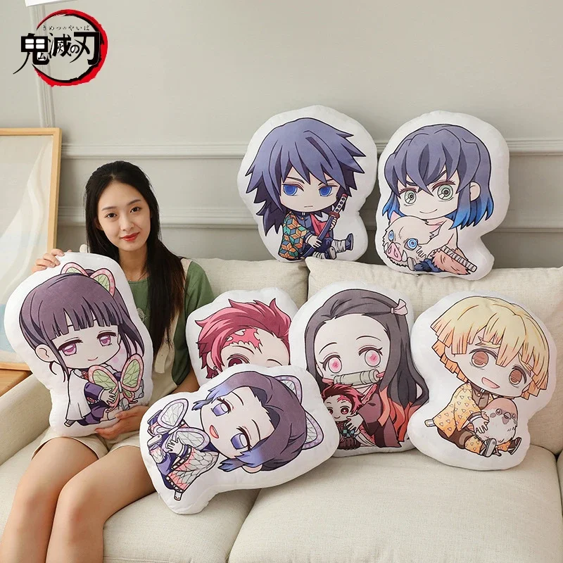 45cm Demon Slayer Plush Pillow Doll Cute Shinobu Tanjirou  Nezuko Zenitsu  Giyuu Kanao Kamado Nezuko Soft Plush Toys Gifts