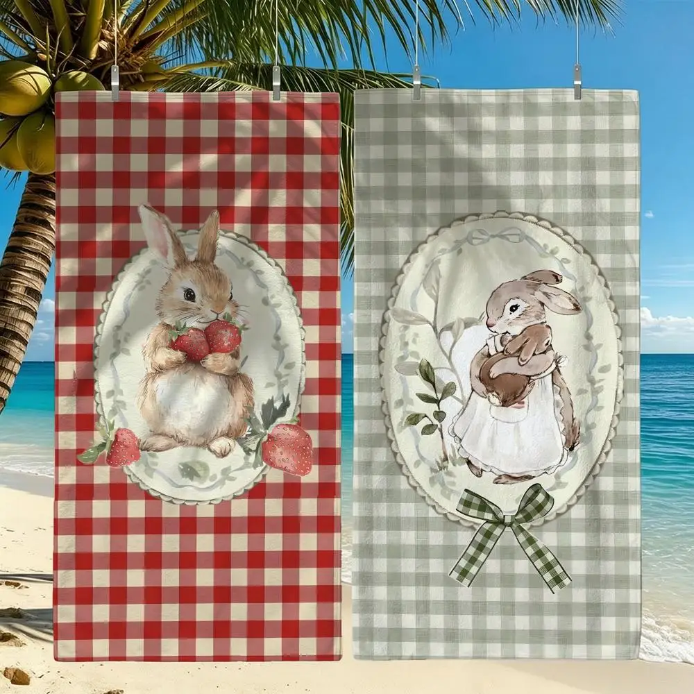 Cartoon P-Peter Rabbit Towel Towel Beach Towel Oversized Quick Dry Towel Absorbent Soft Swim BeachTowels for Men Women