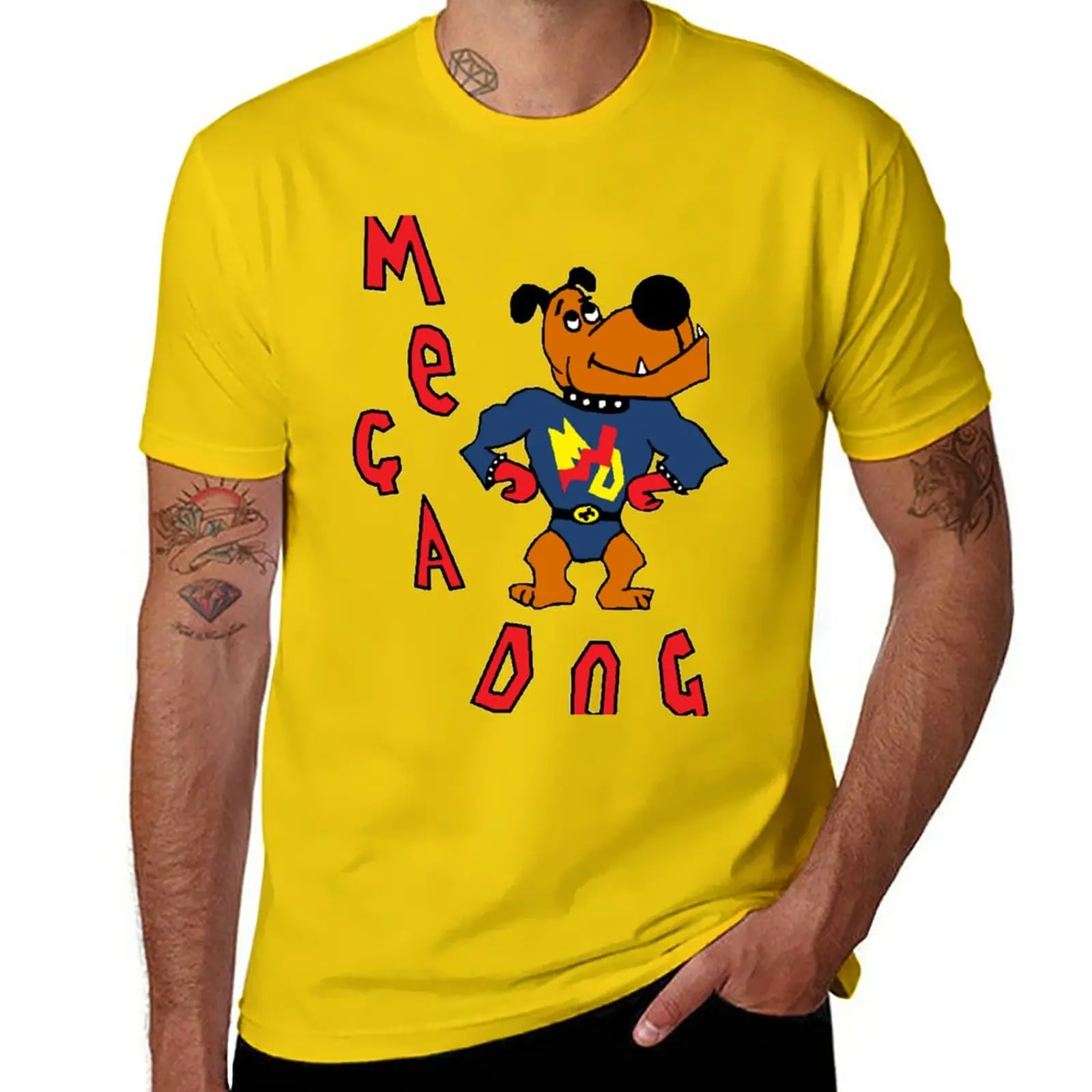 Image of New Skins UK Sid Jenkins Mega Dog Design Pattern 100_ Cotton Men Animeloose Casual Plus Size Upper Bequem und lässig