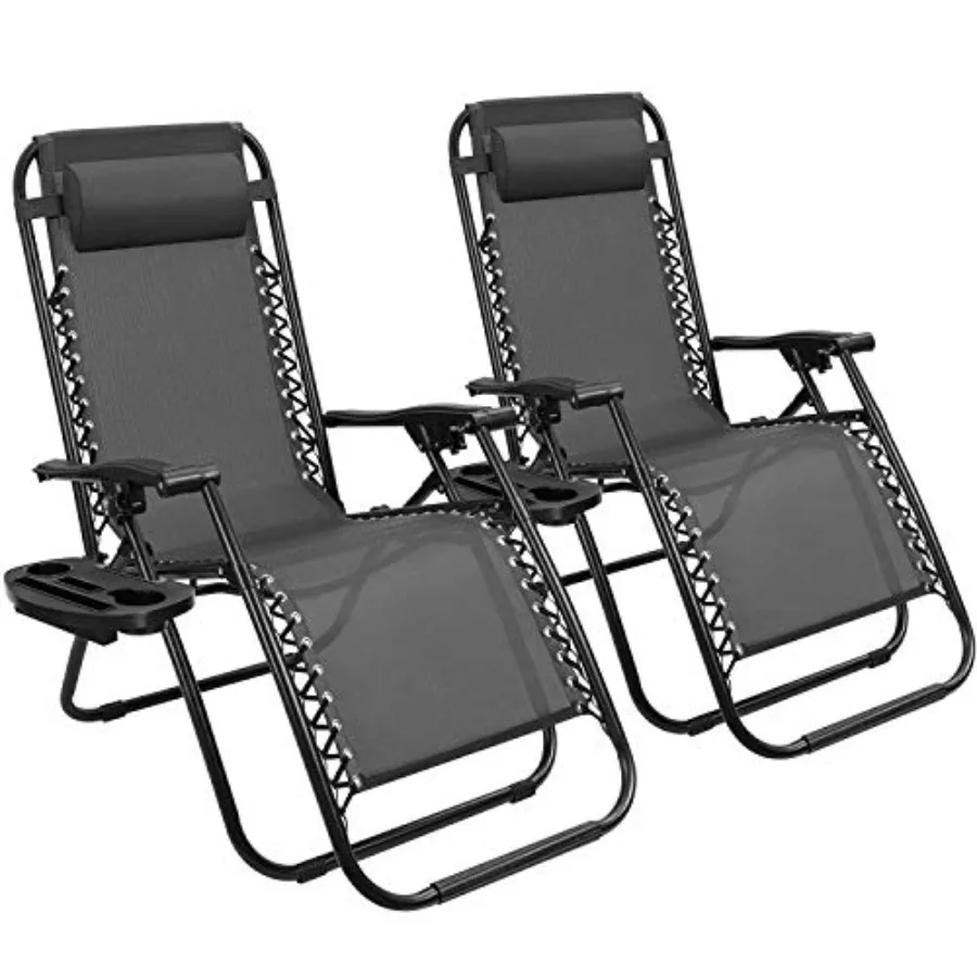 

Patio Zero Gravity Chair Outdoor Free Folding Adjustable Chaise Lounge Chairs Beach Pool Side Using Reclining with Pillow Set o