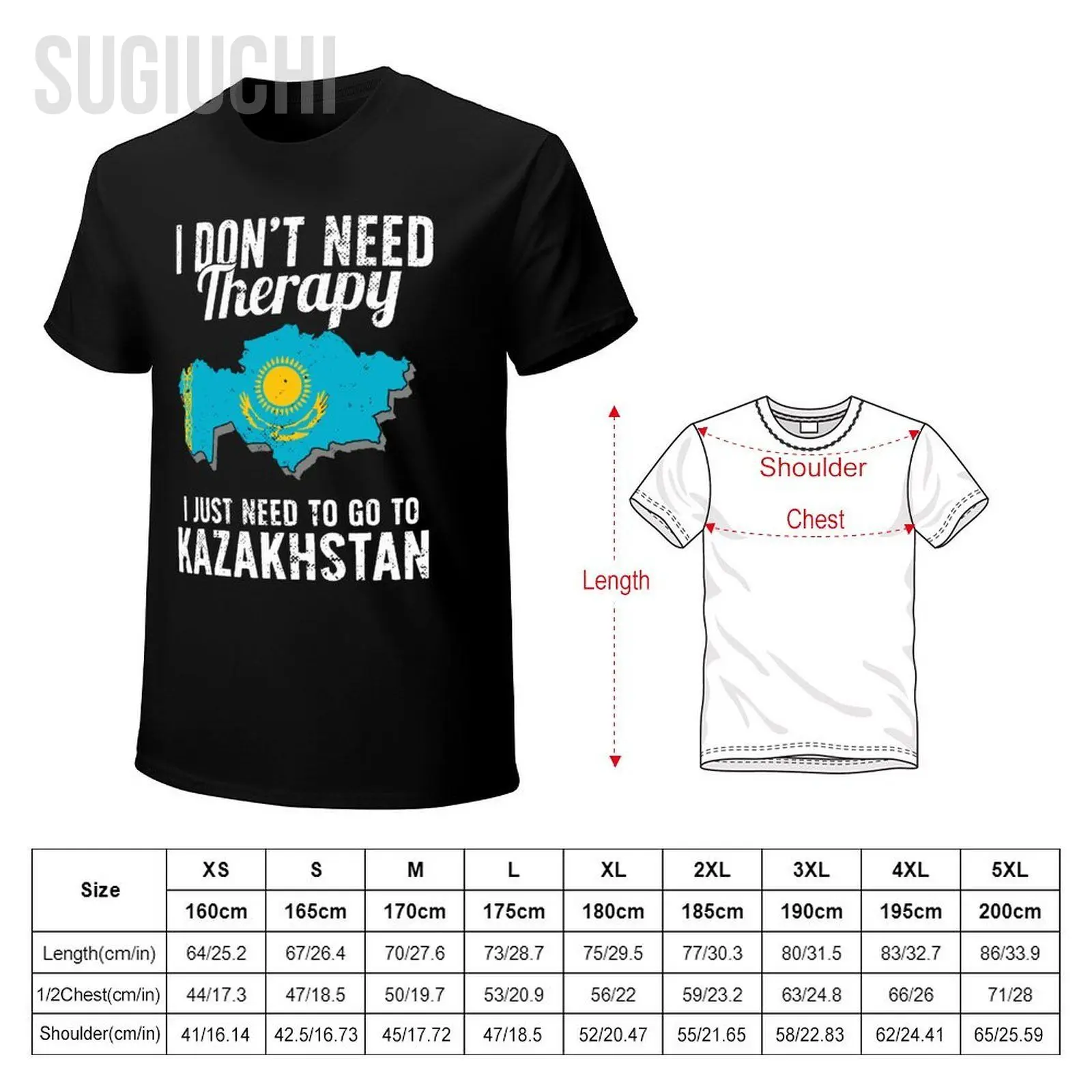 Unisex Men Kazakh Flag Kazakhstan Vacation Tshirt Tees T Shirts Women Boys 100% Cotton T-Shirt