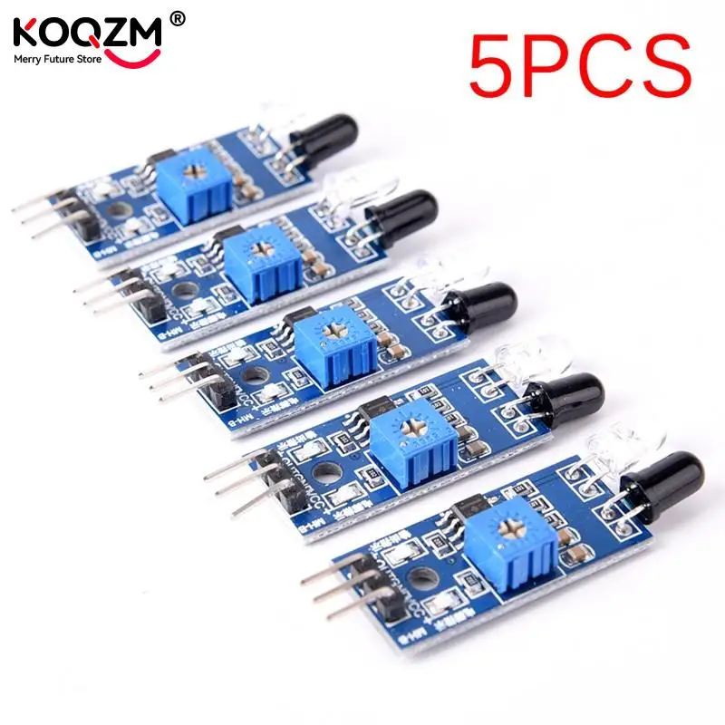 5pcs IR Infrared Obstacle Avoidance Sensor Module For Arduino Smart Car Robot 3-Wire Reflective Photoelectric