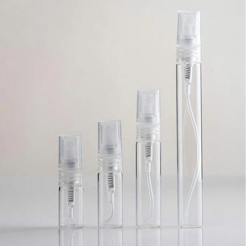 8pcs/lot 2ml 3ml 5ml 10ml mini Protable glass spray perfume bottle, small Refillable sample perfume atomizer bottles