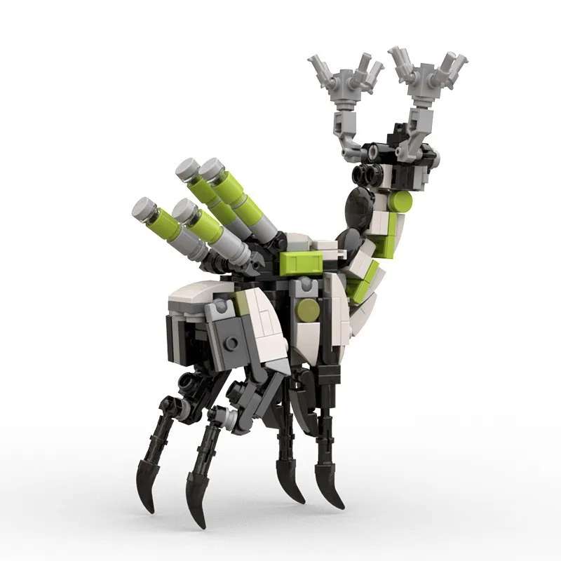 Jeu chaud série animale MOC Herbivore Mecha cerf modèle blocs de construction figurines d'action ornements assemblage jouets bricolage cadeaux de vacances