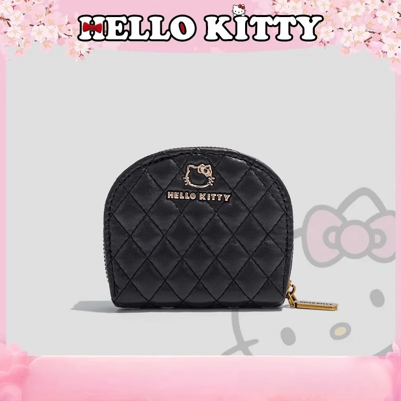 MINISO Bag Hello Kitty Anime Peripheral PU Delicate Personality Organ Zipper Card Bag Fashion Cute Outdoors Convenient Senior