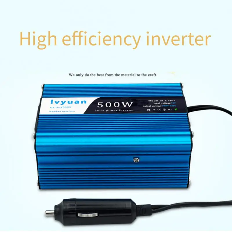 

1Pcs 500W 12V To 220V Vehicle Car Inverter Modified Sine Wave Power Converter Solar Energy Battery Voltage