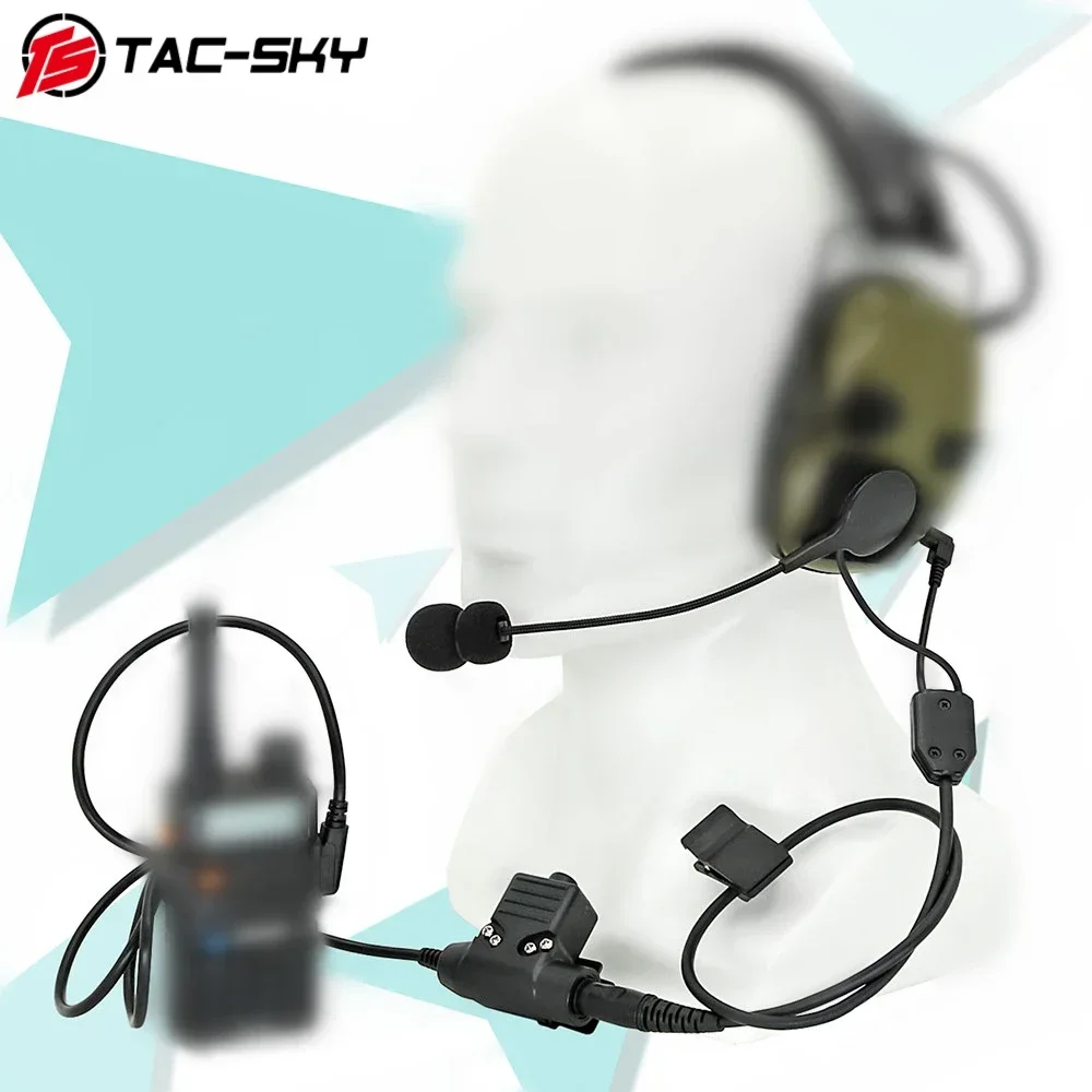 

TS TAC-SKY Tactical Headset Adapter Y-Cable Kit for Howard Impact Sports Electronic Shooting Earmuffs