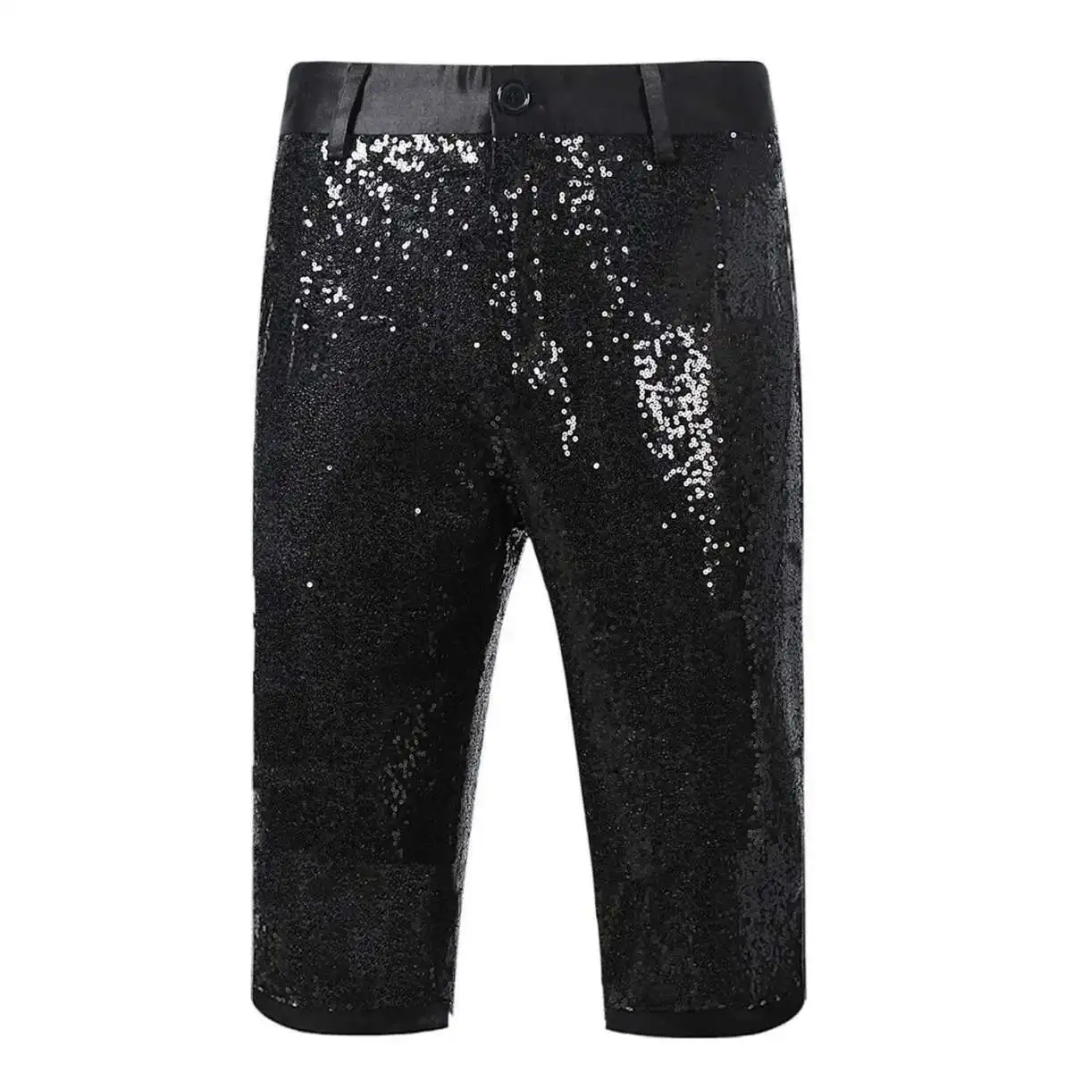 Lässige Herren-Shorts für den Sommer, glitzernde Fünf-Punkt-Hose, geeignet für Bars oder Nachtclubs, erhältlich in Grün, Lila, Segel, Blau