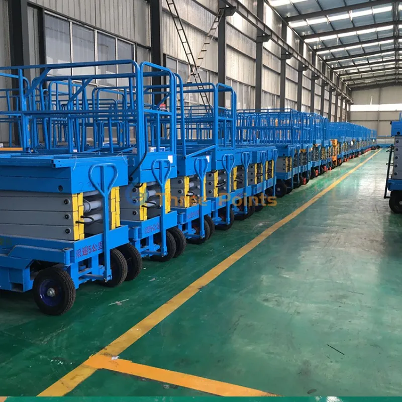 CE Certified Three-Point 500kg Aerial Skylift Electric Powered Mobile Scissor Lift Tables