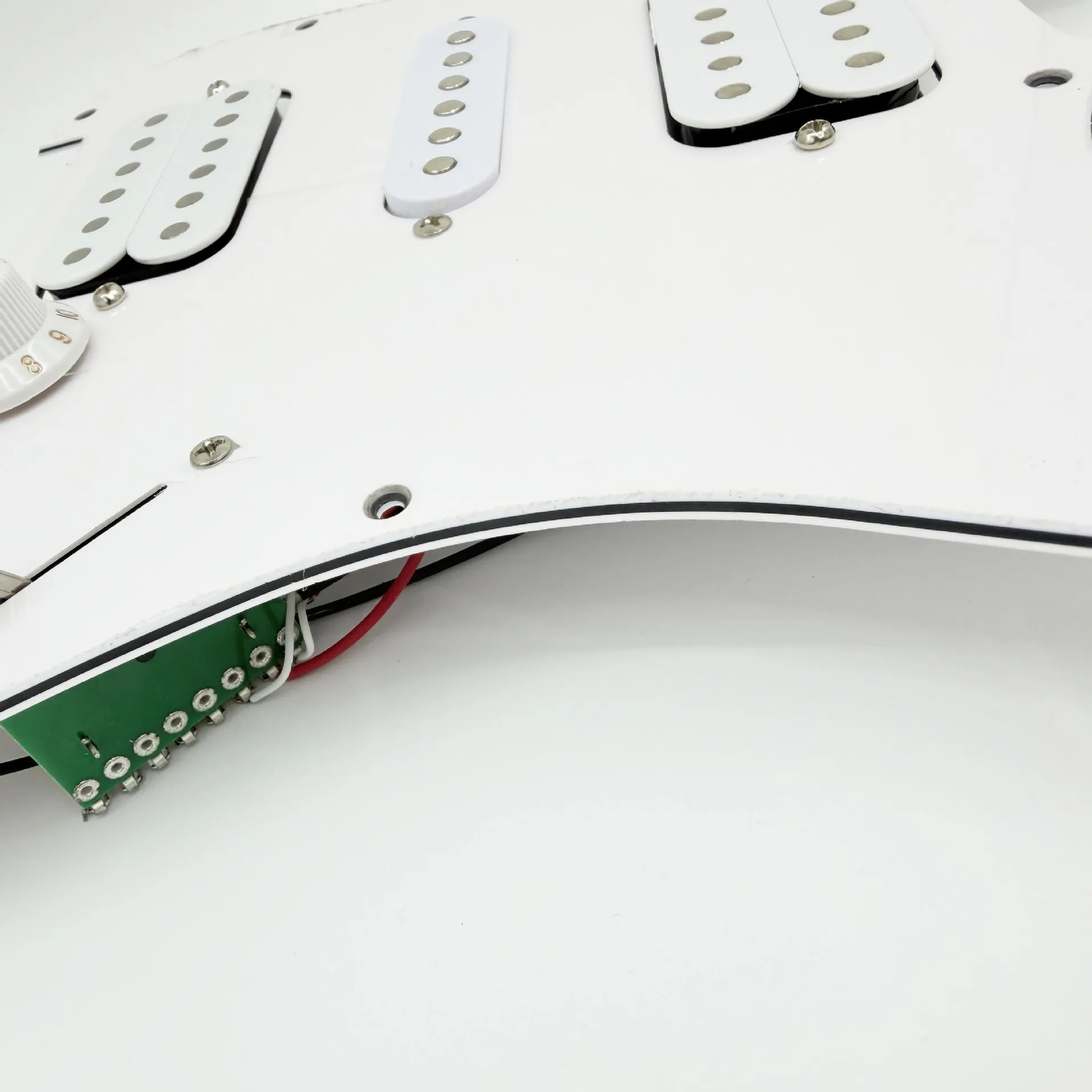 Prewired Guitar HSH Pickguard with 5-Way Switch 1V2T Knobs, Loaded Pickguard Assembly for ST Electric Guitar Parts