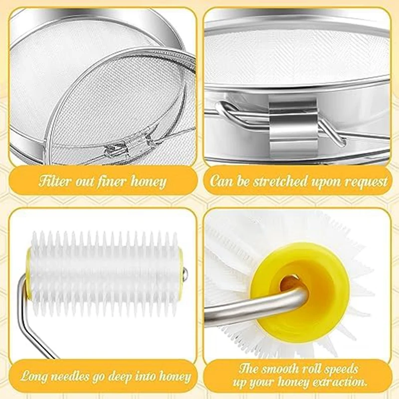 1 SET Filter Double Screen Honey Filter Honey Equipment For Beekeeping Tools Honey Strainer