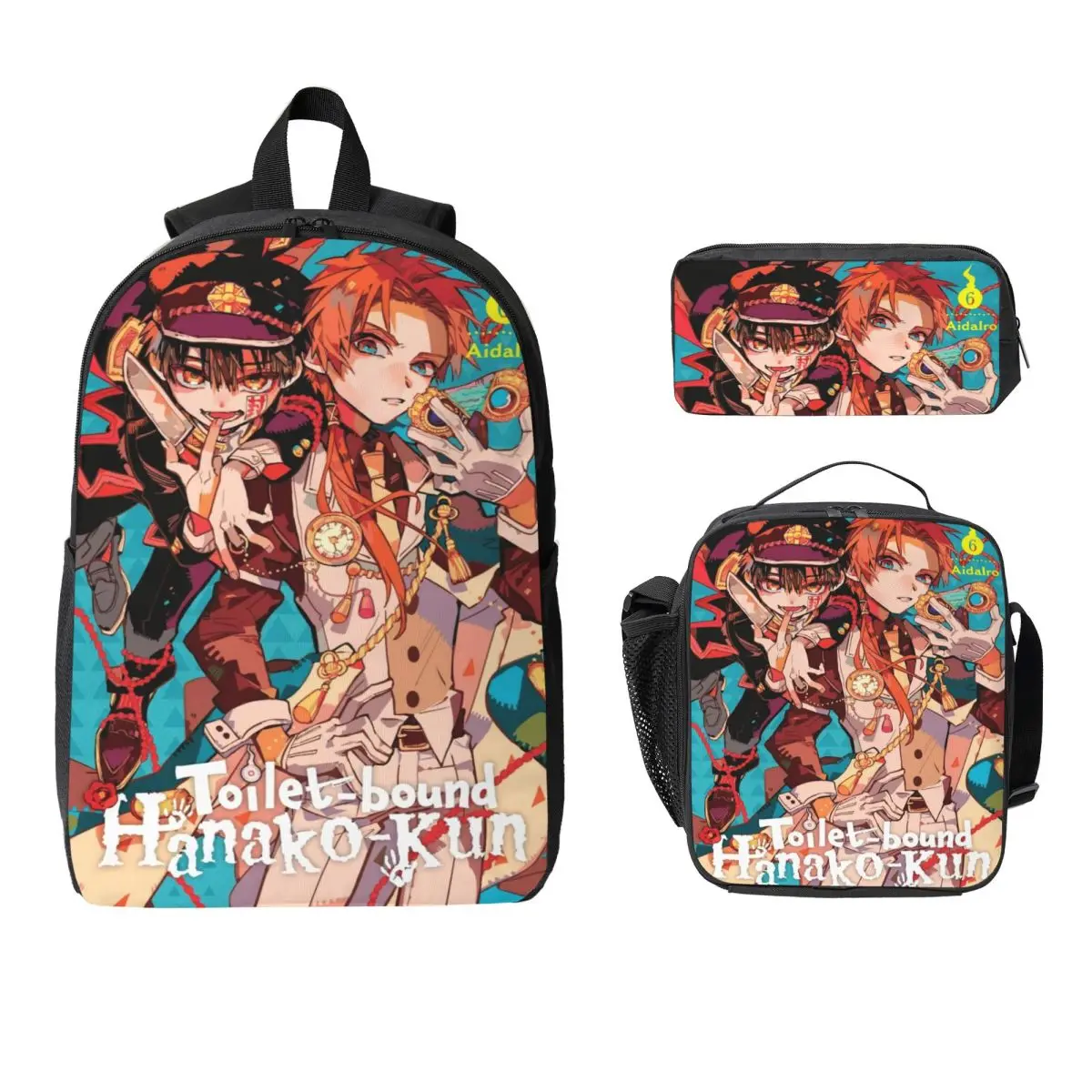 Набор тематических рюкзаков Hanakos-Kuns для мальчиков и девочек, сумки для ручек, наборы сумок для книг с коробкой для завтрака для школьников, рюкзак