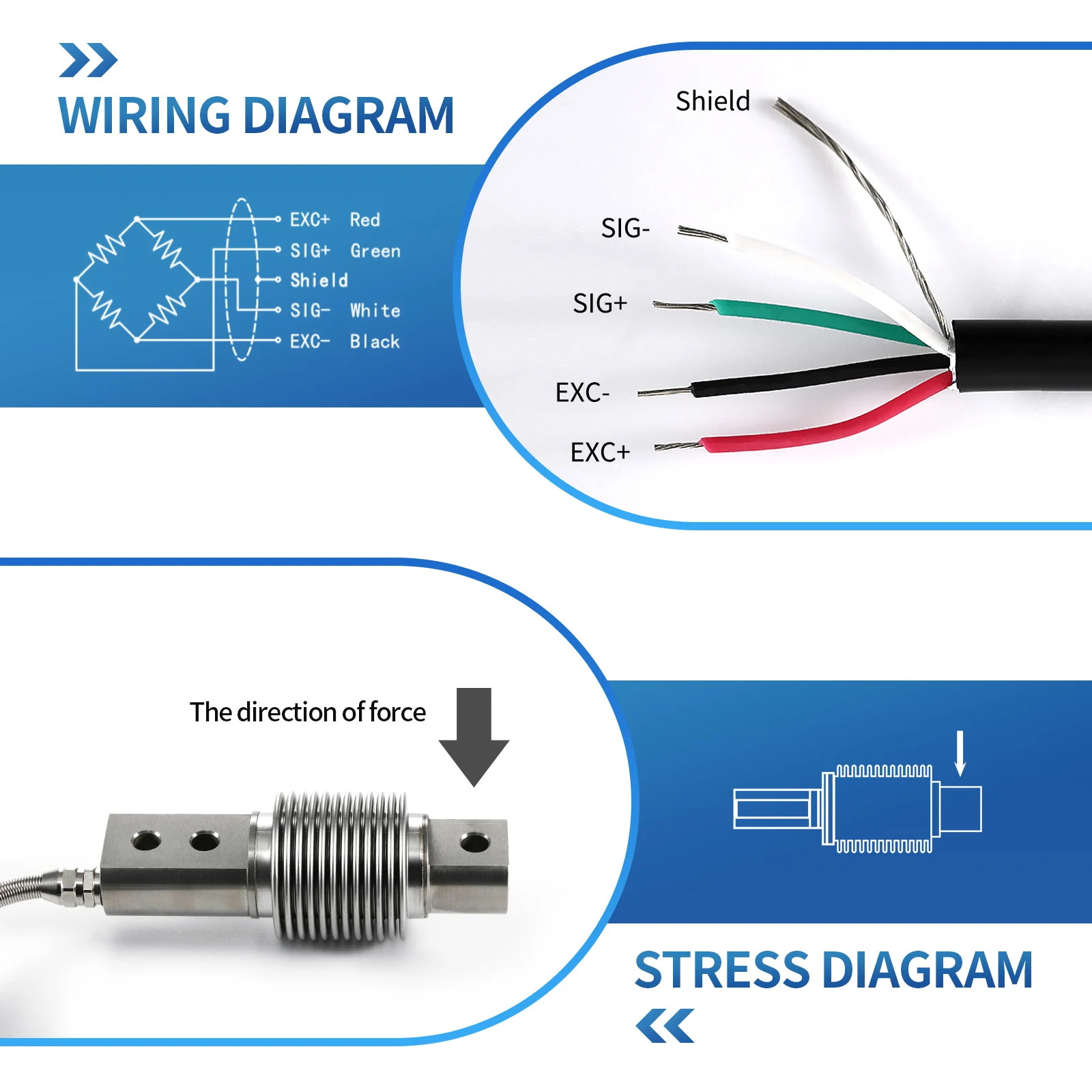 Bellows Type Load Cell Sensor with Weighing Platform Module,Dynamometry Weighbridge Pressure Weighing Belt Scale Reactor