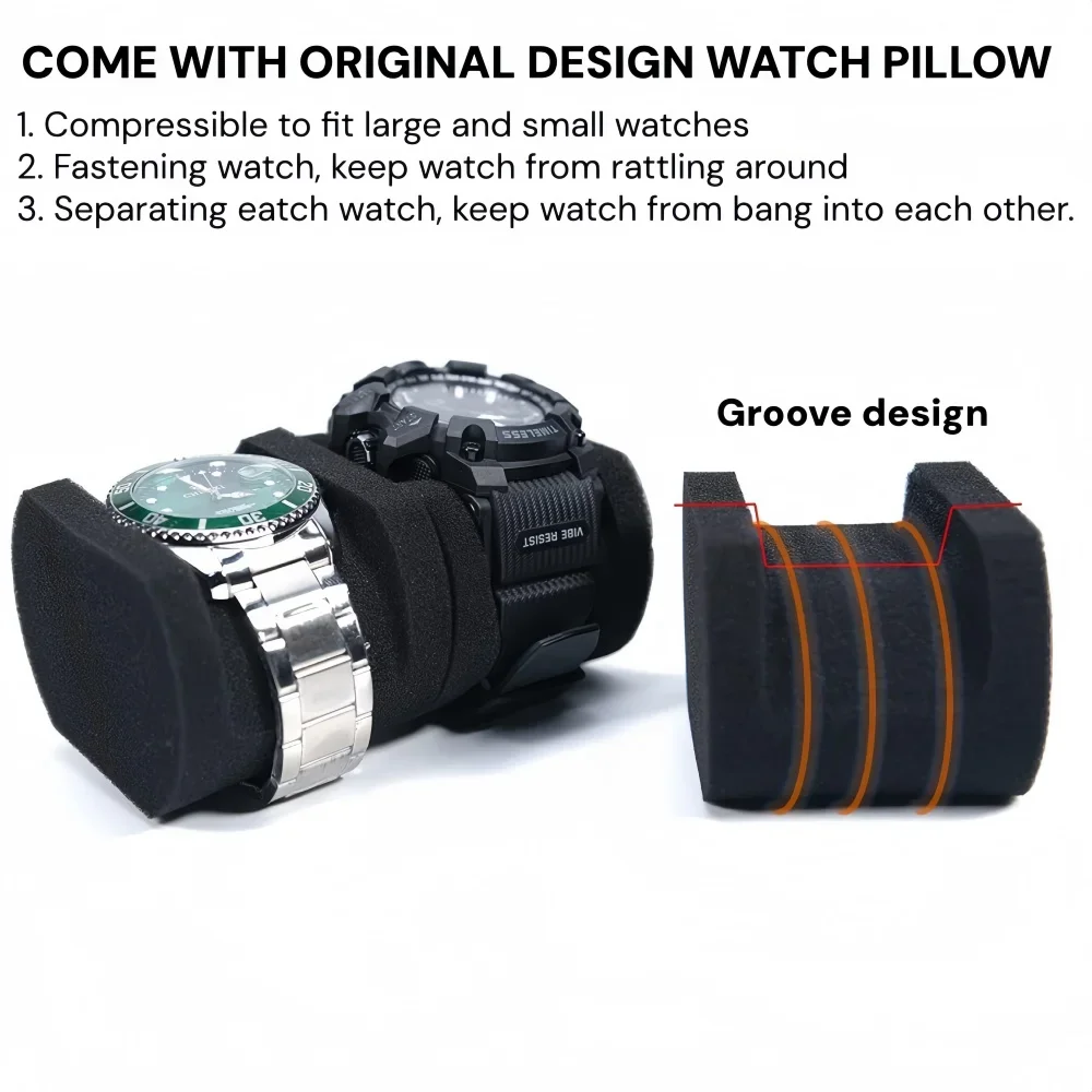 Watch Box Display Stand Collection Storage Box Portable Travel Watch Case Desktop Organizer Holder for Watch Enthusiasts Gift
