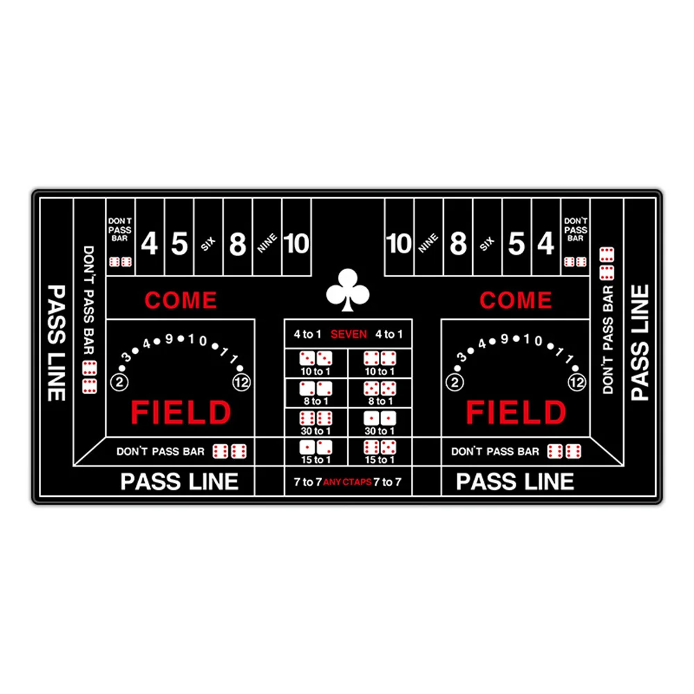 Texas Hold 'em Tappetino da poker Tappetino da gioco con dadi in gomma Tappetino da gioco multigiocatore per feste Tappetino da tavolo per scacchi e carte Accessori per l'intrattenimento