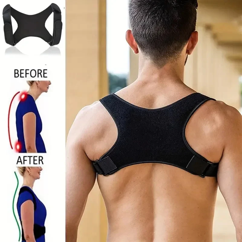 1/3/5pcs Adjustable Back Posture Corrector Back Belt Girdle Back Support Belt For Men Prevention Humpback Shoulder Brace Support