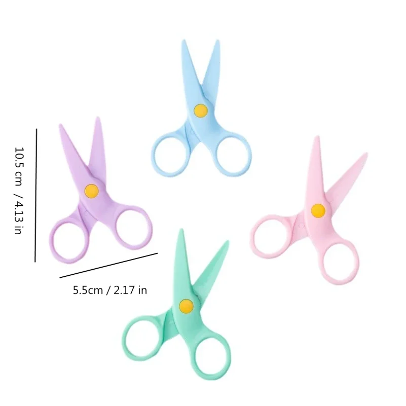 Preschool Kindergarten Safety Scissors Set: Child-Protective & Craft Scissors, 2-Piece Set