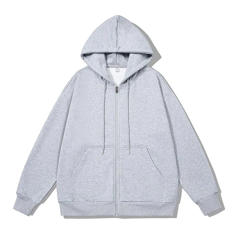 Autumn retro hoodies for men women with printed personalized patterns Y2K style street hooded cardigan long sleeves Sweatshirts