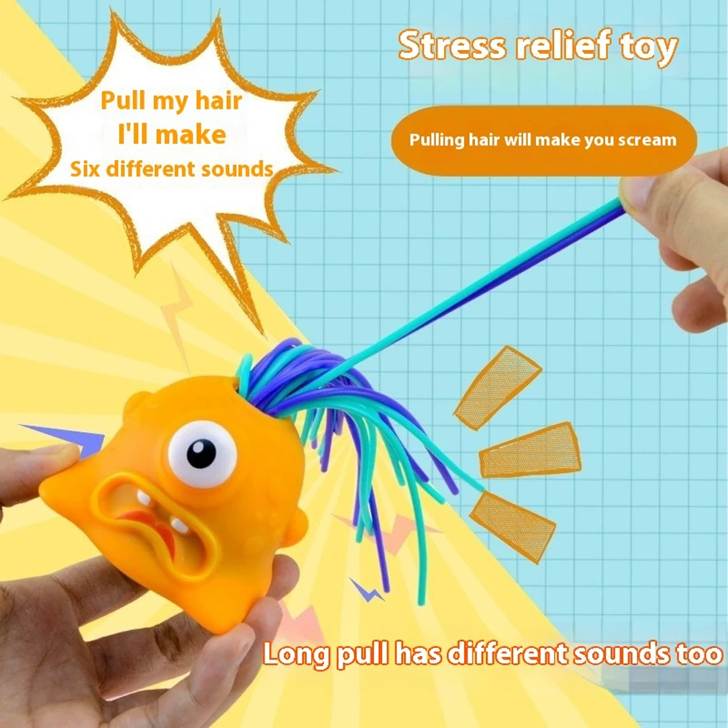 

Плюшевая игрушка для волос, забавная игрушка для вытягивания волос, игрушка для освобождения, маленький монстр для детей, игрушка для розыгрыша на Хэллоуин