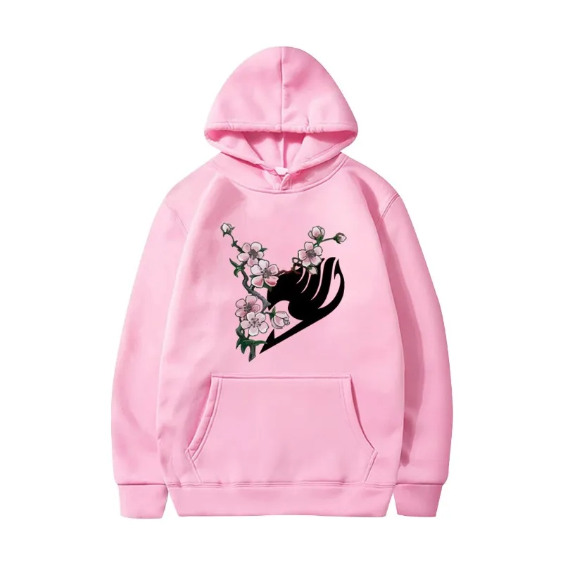Fairy Tail Hoodie Fashion Design Men Sweatshirt Autumn Winter Plushed Brand Casual LooseSweatshirt Comfortable Pullover Clothing