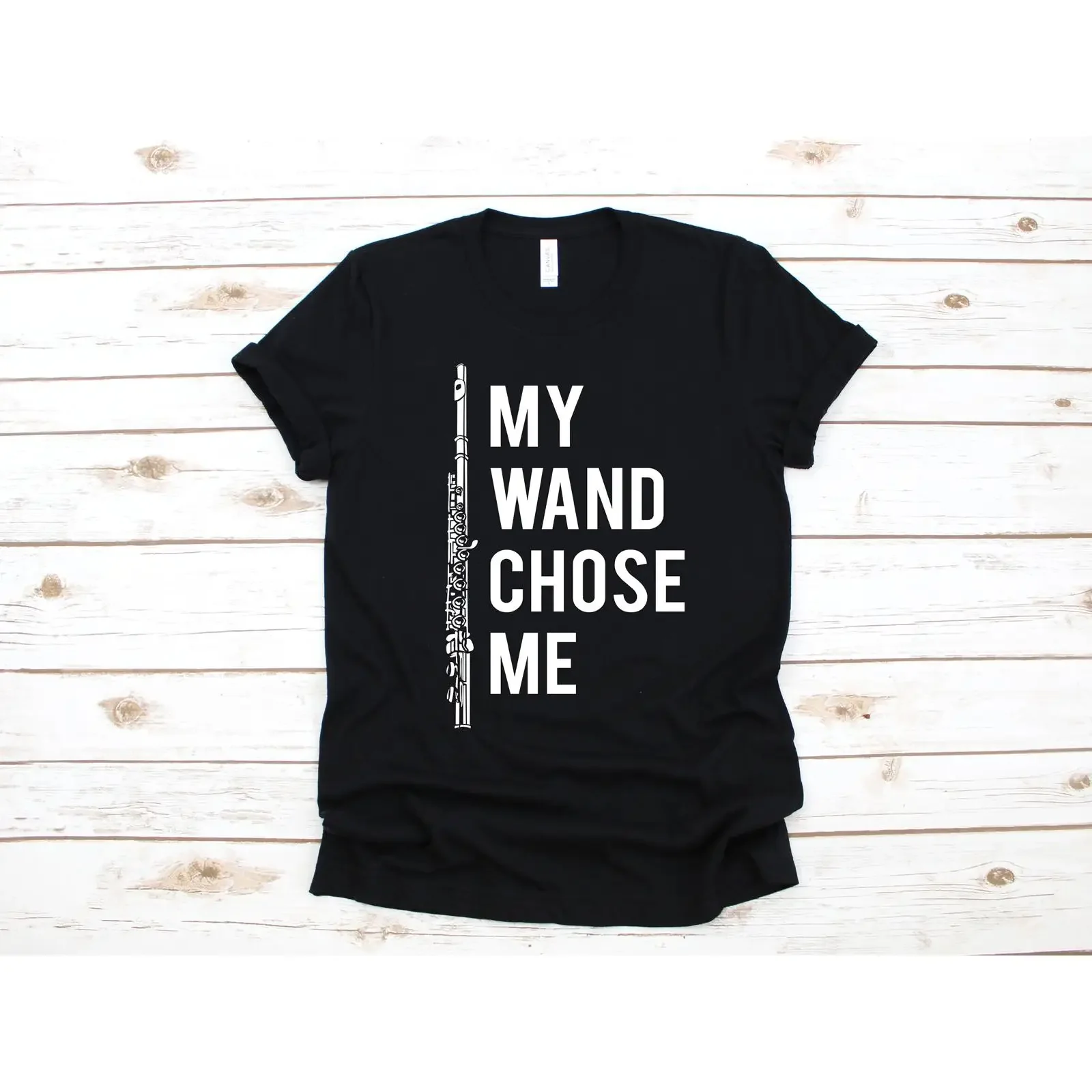 Funny Flute T Shirt My Wand Chose Me SweaT Long Sleeve Kids Apparel  vintage Washed graphic homme streetwear Soft Comfortable