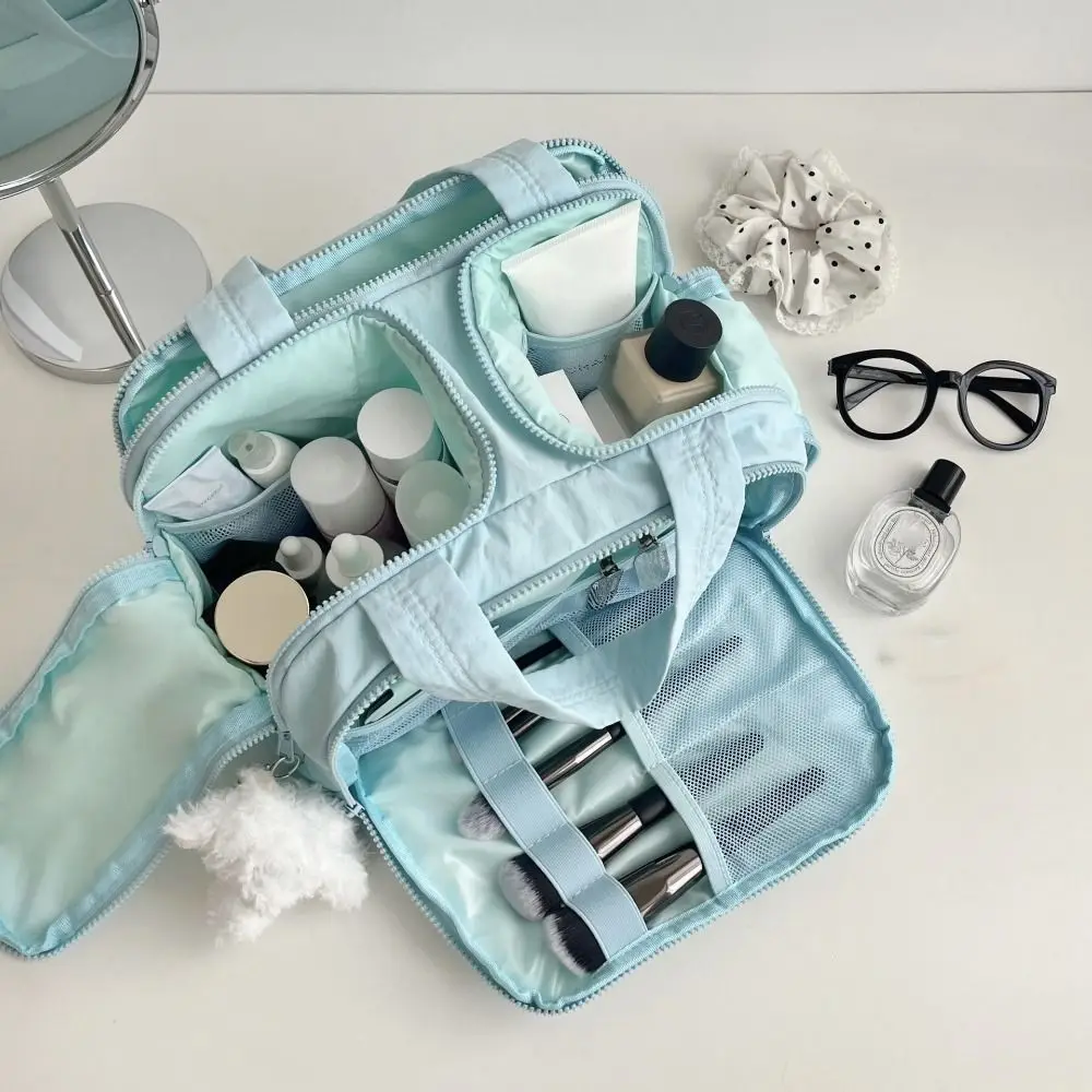 

Multi-pouch Travel Cosmetic Bag Waterproof Nylon Makeup Pouch Bag Carry-on Makeup Tote Large Capacity Travel Wash Bag