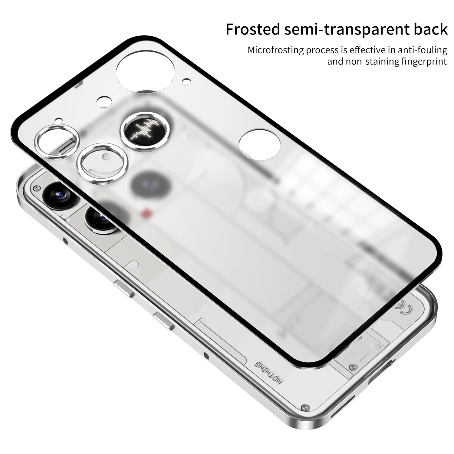 

For Nothing Phone 3 Case Simple Single-sided Snap-on Glass Back Skin-friendly Drop-proof Cover For Nothing Phone 3 Funda