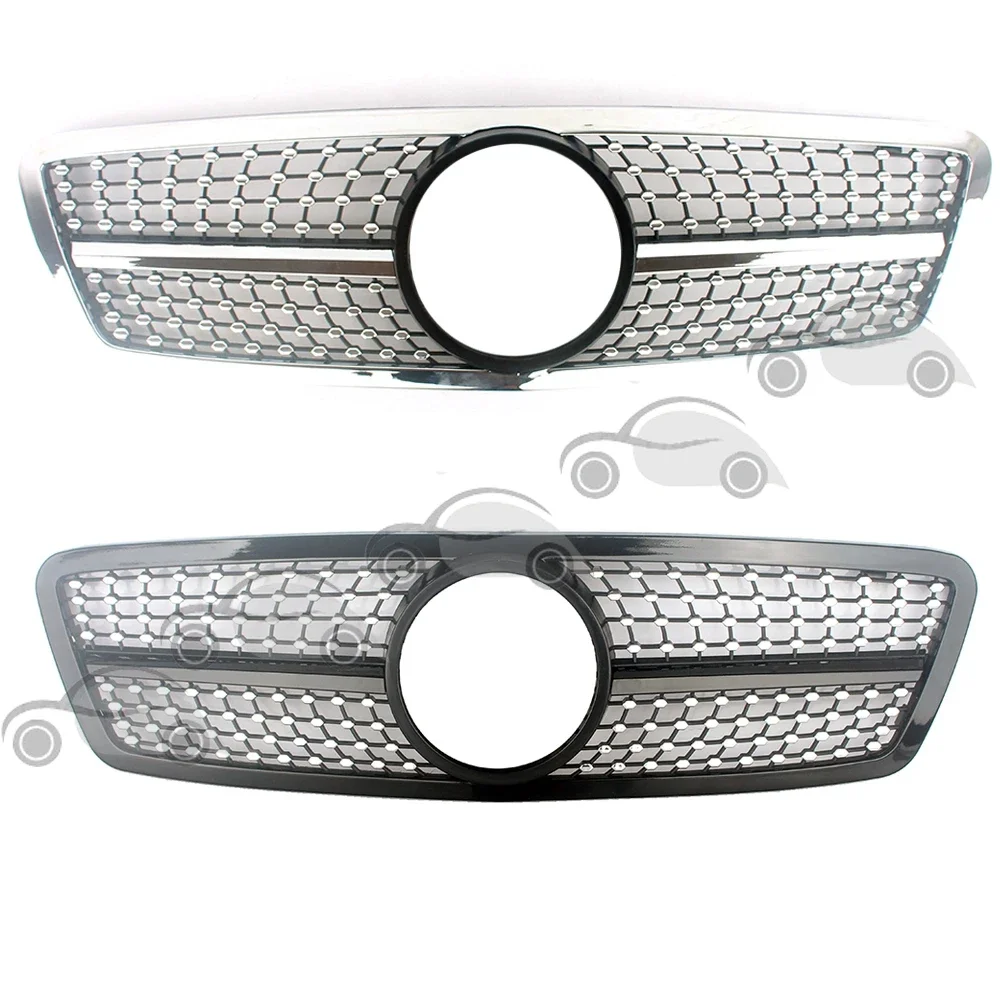 Car Front Upper Grill Bumper Grille fit For Mercedes Benz C-Class W203 C280 C320 C240 C200 2000-2004 2005 2006 2007 Four Doors