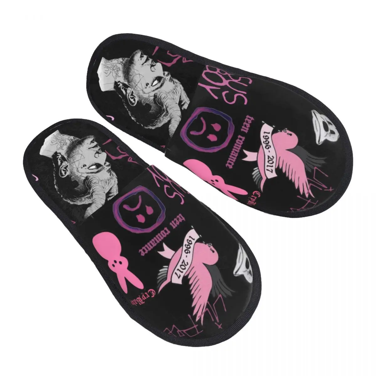 

GothBoiClique Miss You Lil Peep Домашние тапочки Нескользящие мягкие хлопковые тапочки из пены с эффектом памяти для спальни