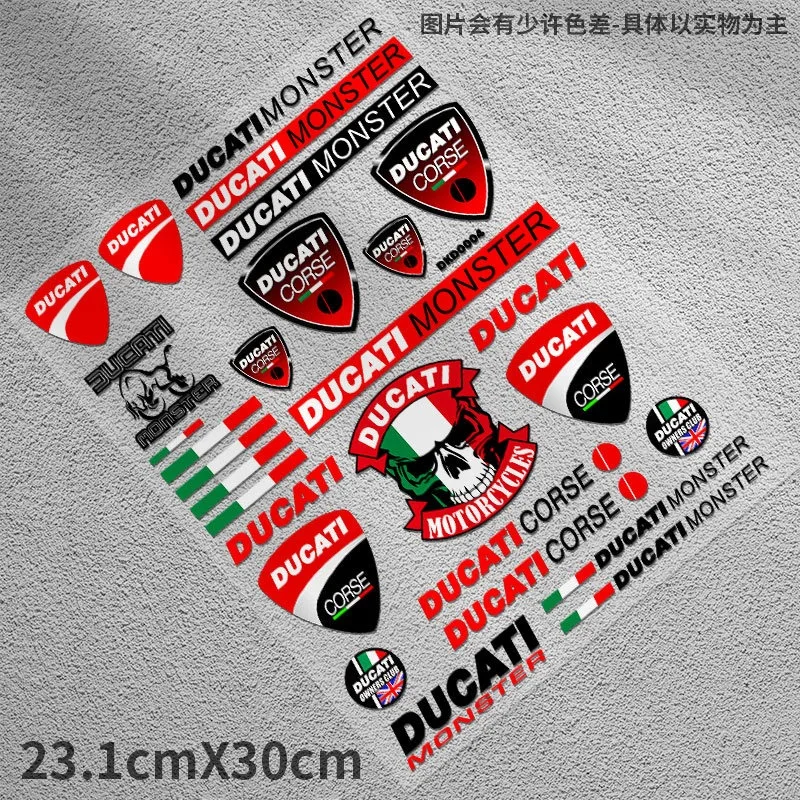 ل دوكاتي شعار ملصقات دراجة نارية ل دوكاتي مونستر 950 939 821 SP 1100 696 595 797 دراجة نارية ملصق سيارة الديكور