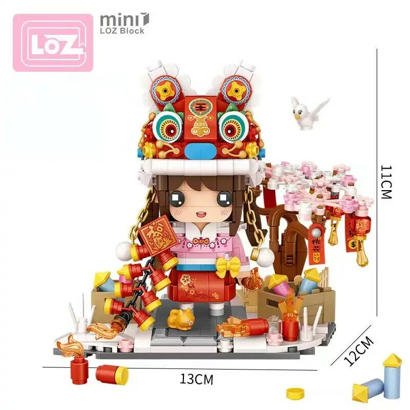 LOZ mini Blocks Building Bricks Girls Toys Puzzle Tiger Year Gift  Chinese New Year Home Decorations 1751 1752