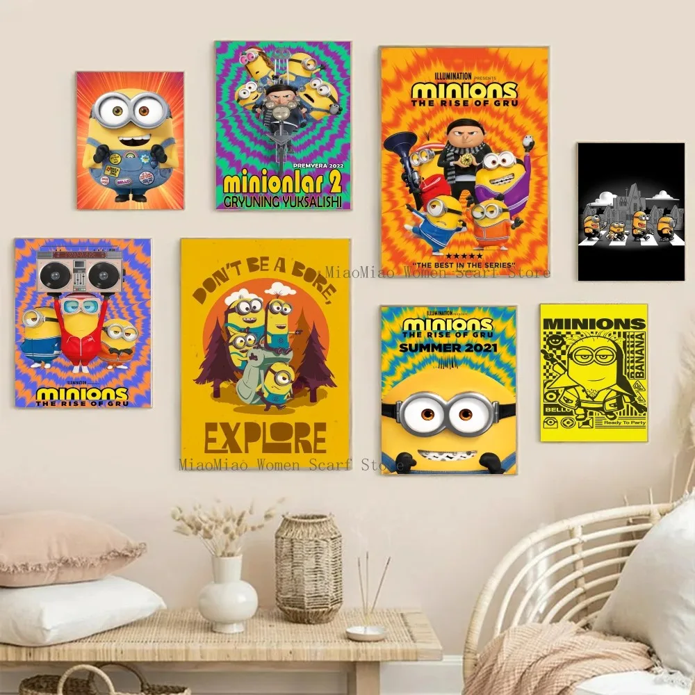 1PC Cartoon Movie Minion Poster Paper Print Home Living Room Bedroom Entrance Bar Restaurant Cafe Art Painting Decoration