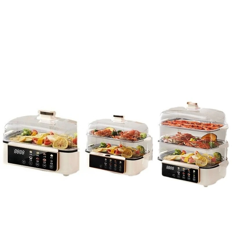 

Electric steamer, household, three layers, large capacity, multi-function, reservation