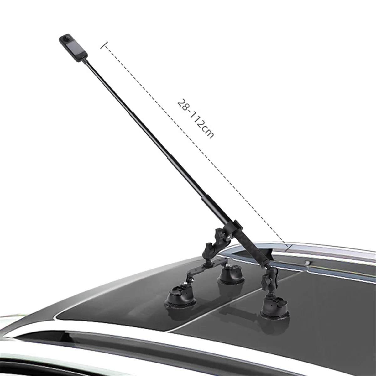 vend Car Suction Cup Mount Kit with Invisible Selfie Stick Ball Head Adapter for Insta360 X4 X3 Action Camera Accessories
