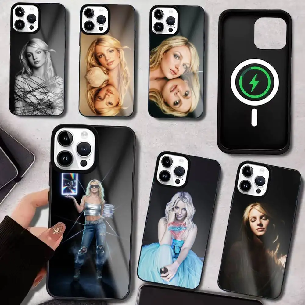 

Singer B-Britney S-Spears Phone Case For iPhone17,16,15,14,13,12,11 Plus,Pro Max Magnetic For Magsafe Wireless Charging