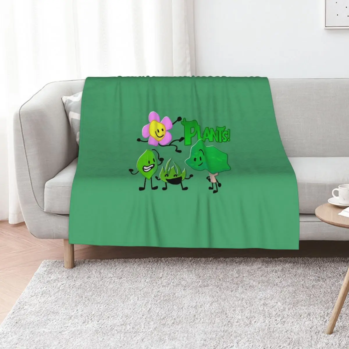 

BFDI Plant Characters Throw Blanket funny gift Extra Large Throw Blankets Sofas Of Decoration Plush Blankets