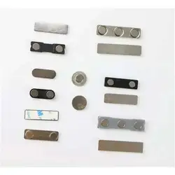 10 pz Adesivo Nome Badge Magnete In Metallo Forte Magnetico Nome Tag ID Badge Titolare di Fissaggio Titolare Carta Tag Nome Magneti Fibbie