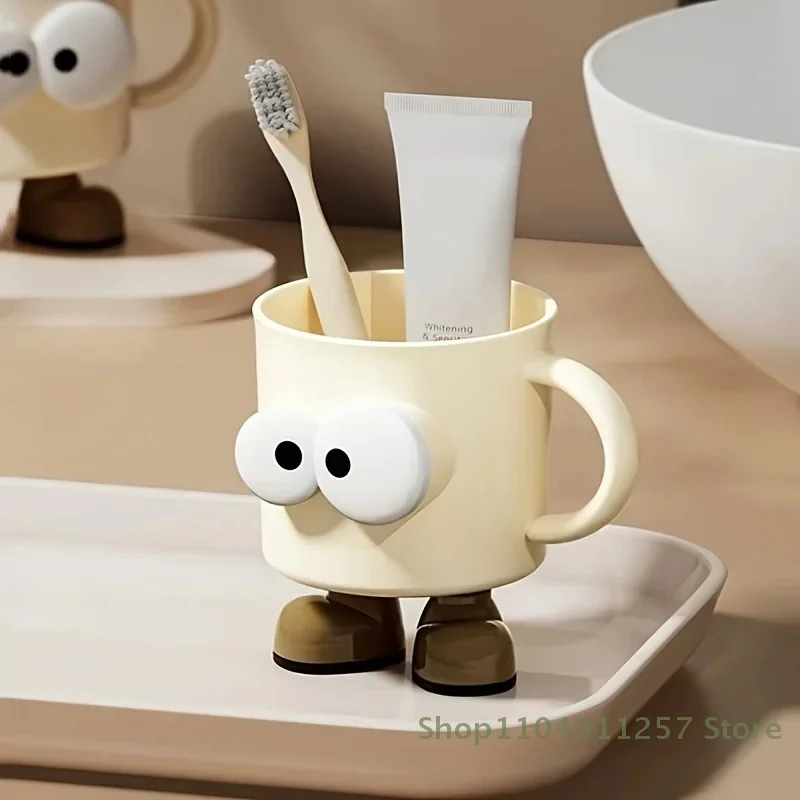 

1 Piece Anti-fall Mouthwash Cup Household Toothbrush Cup Couple Girl Toothbrush Cup Cute Cartoon Wash Cup