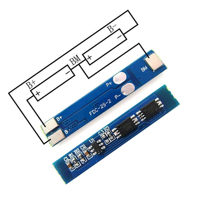 10pcs/lot 2S 3A Li-ion Lithium Battery 7.4v 8.4V 18650 Charger Protection Board bms pcm for li-ion lipo battery cell pack