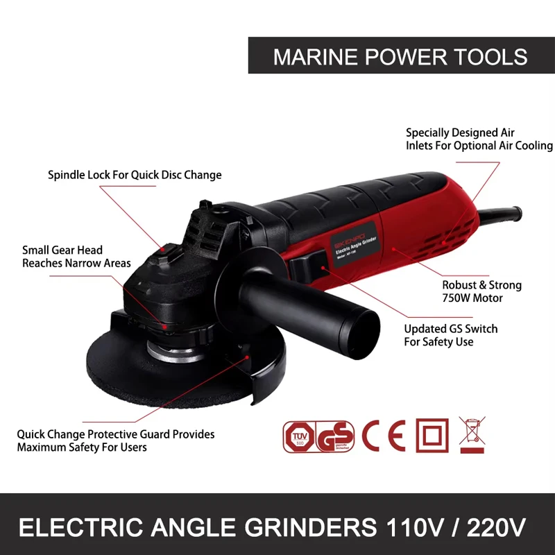 Top Quality Professional Mini 100mm Power Tools Machine Handheld 110V 4 Inch Portable Electric Angle Grinder