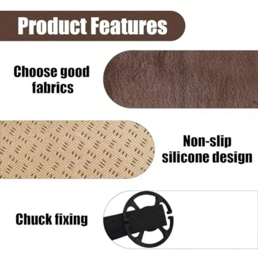 

Faux Fur Car Seat Cushion Soft Winter Driver Seat Cover Non-Slip Silicone Office Chair Pad Universal Interior Accessory