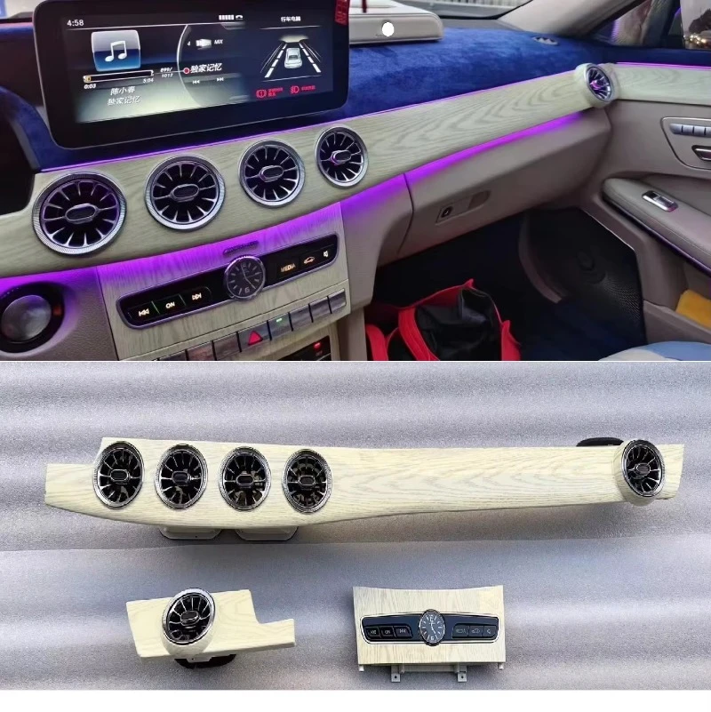 Accessories Interior Turbine Vent Panel Overlay for E W212 W207  E300 E260 E200 E320  Interior Center Console