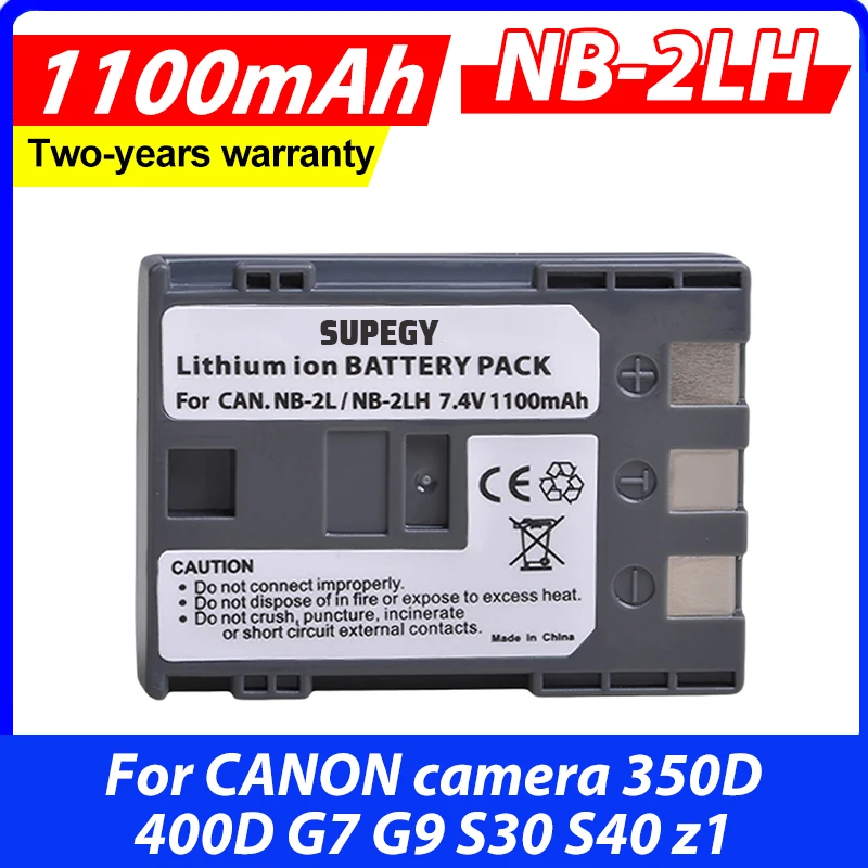 

NB 2LH NB-2L NB 2L NB2L NB-2LH BP-2L5 1100mAh Rechargeable Li-ion Battery for CANON camera 350D 400D G7 G9 S30 S40 z1