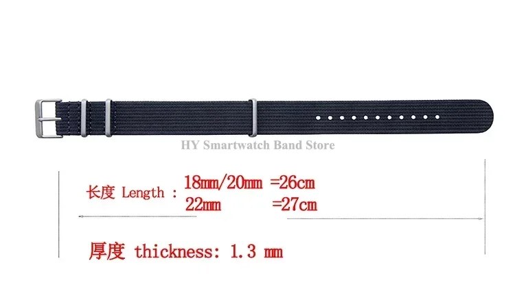 Military Strap Nylon Universal 18mm 20mm 22mm Watch Straps Striped Replacement Watch Accessories Nylon Watch Straps Braid