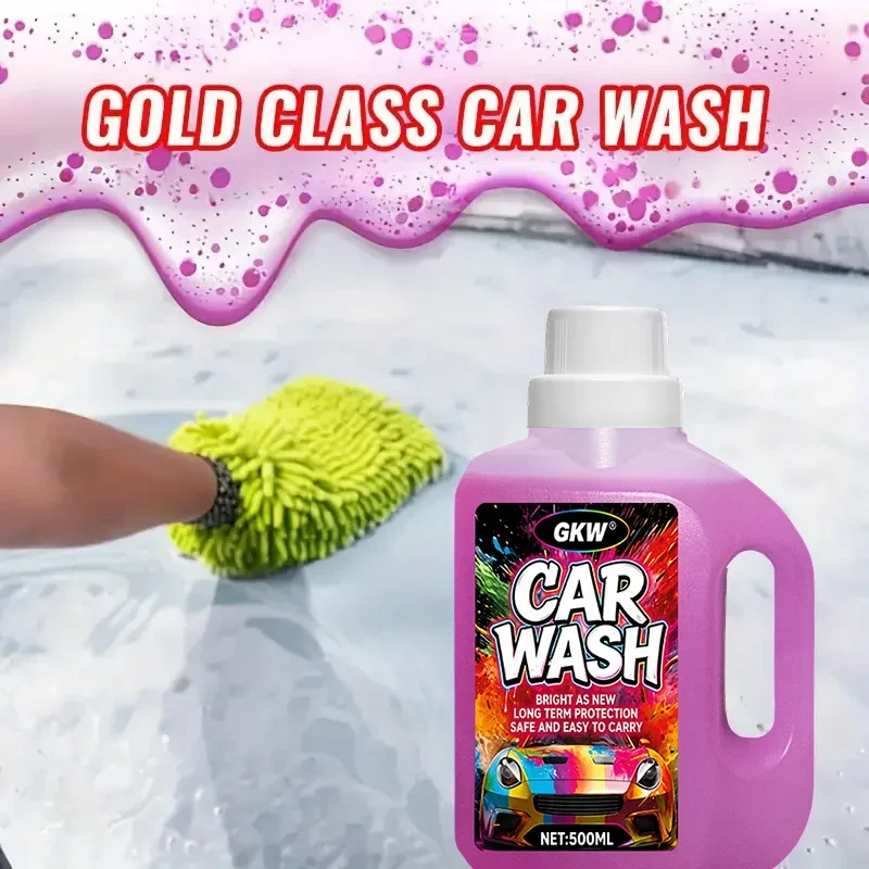 500ml Rosa Hochschäumendes Konzentriertes Autowaschmittel mit Wachs, Spiegelglanz-Lackschutz, für Schaumkanone & Eimer, All-in-One Autopflege – Detail 3