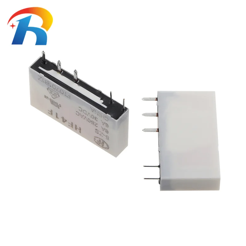 5Pcs Power Relays HF41F 5 12 24V HS ZS HF41F-5-ZS HF41F-12-ZS  HF41F-24-ZS HF41F-12-HS HF41F-24-HS Subminiature Industrial Relay