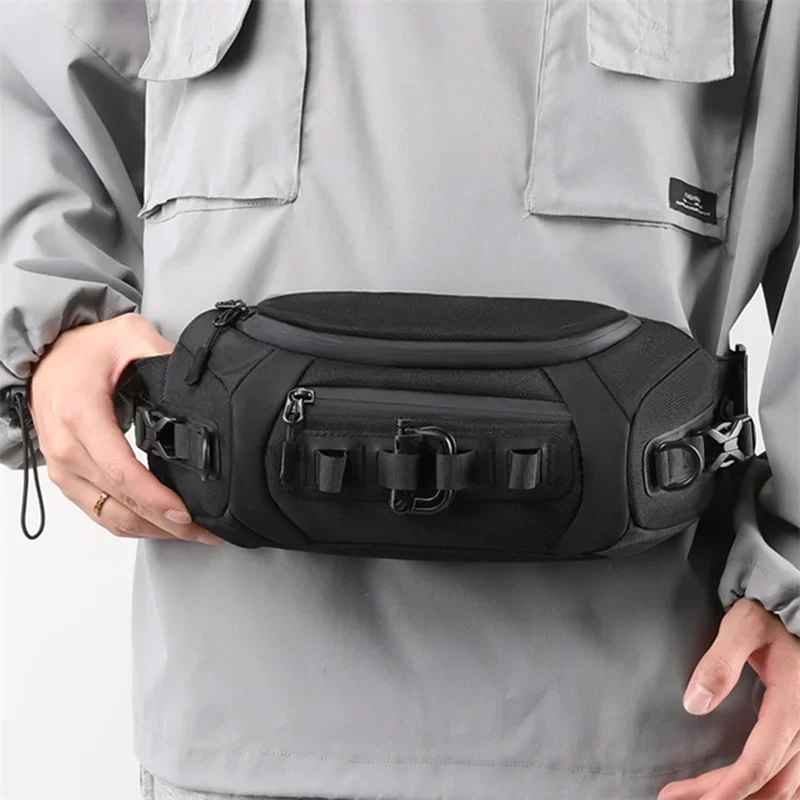 Fashion Men Waist Bag Outdoor Sports Tactical Fanny Pack Multifunction Waterproof Male Chest bag Mens Crossbody Bags Bum 힙색 sac