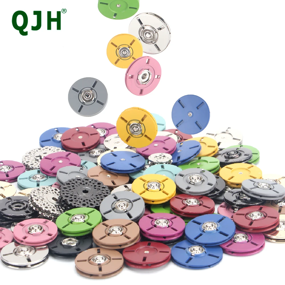 QJH 6Pcs/Set Invisible Buckle/Patterned Metal Snap Button, Openwork, Sewing 15/18/21/23/25/30mm Snap Button, Sewing Buttons