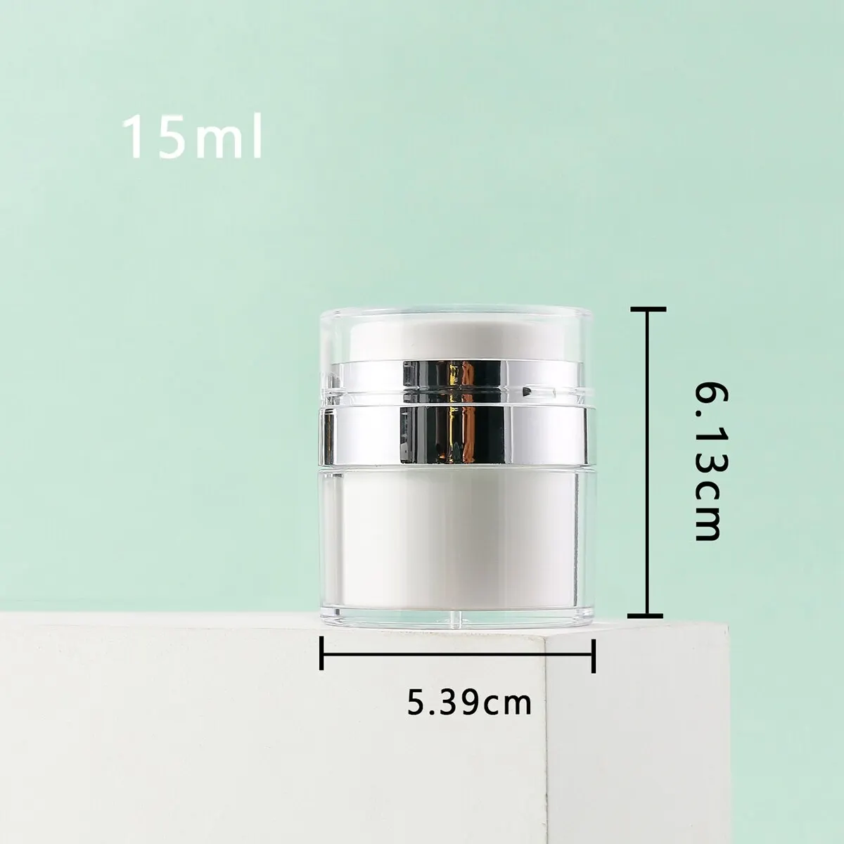 15/30/50ml Air Pump Moisturizer Jar Container Empty Cream Subpackage Vacuum Bottle for Skincare Face Makeup Lotion Creams