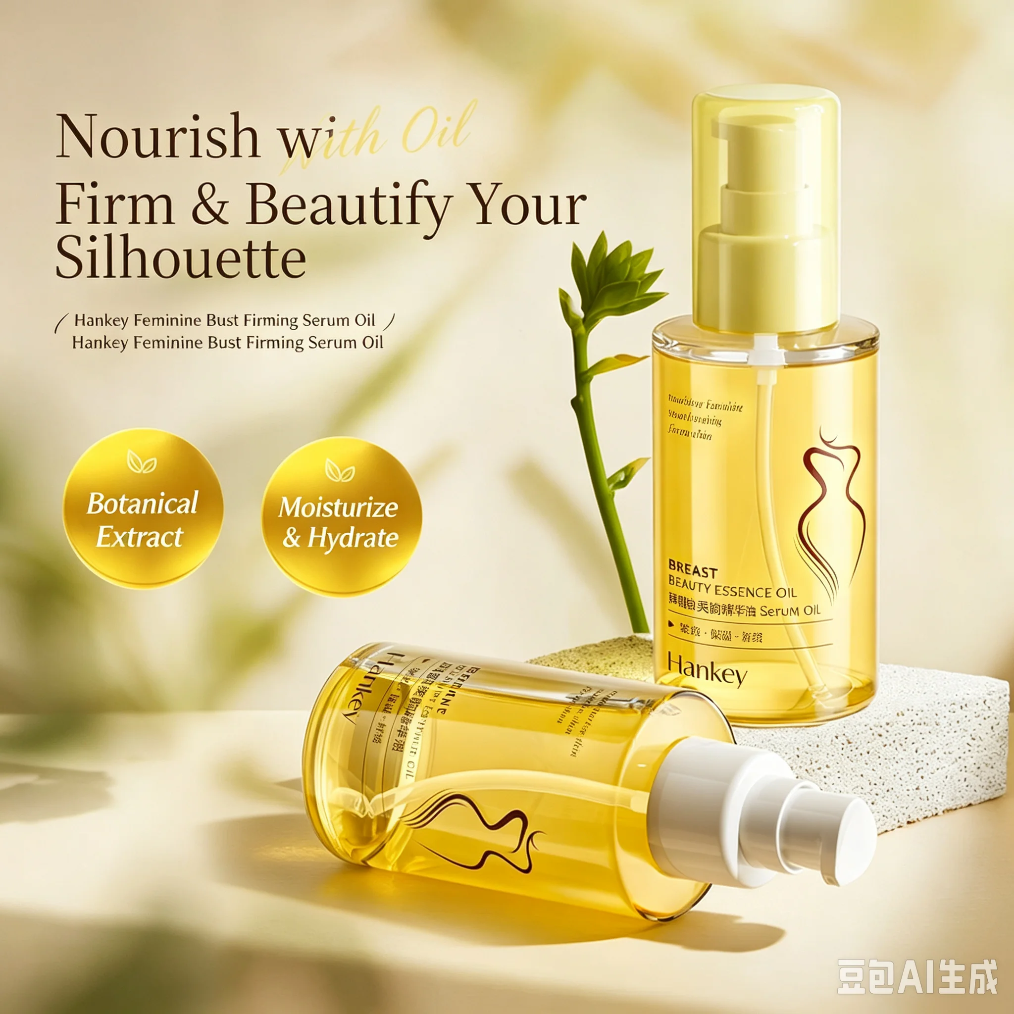 HANKEY Bust Firming Oil 100ml Breast Lifting Massage Moisturizing Hydrating Firm Skin Body SPA Essential Oil